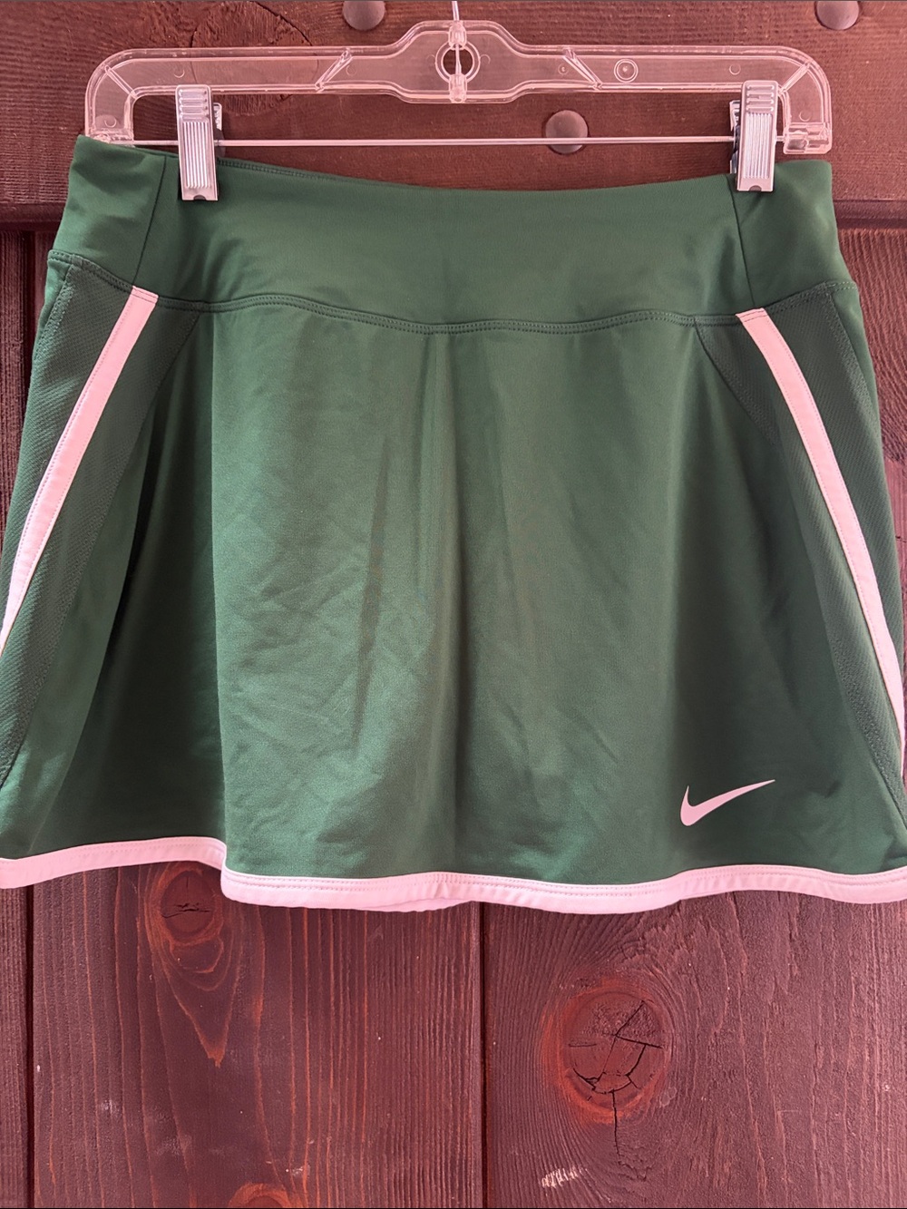 Nike Green Tennis Skirt with White Accents